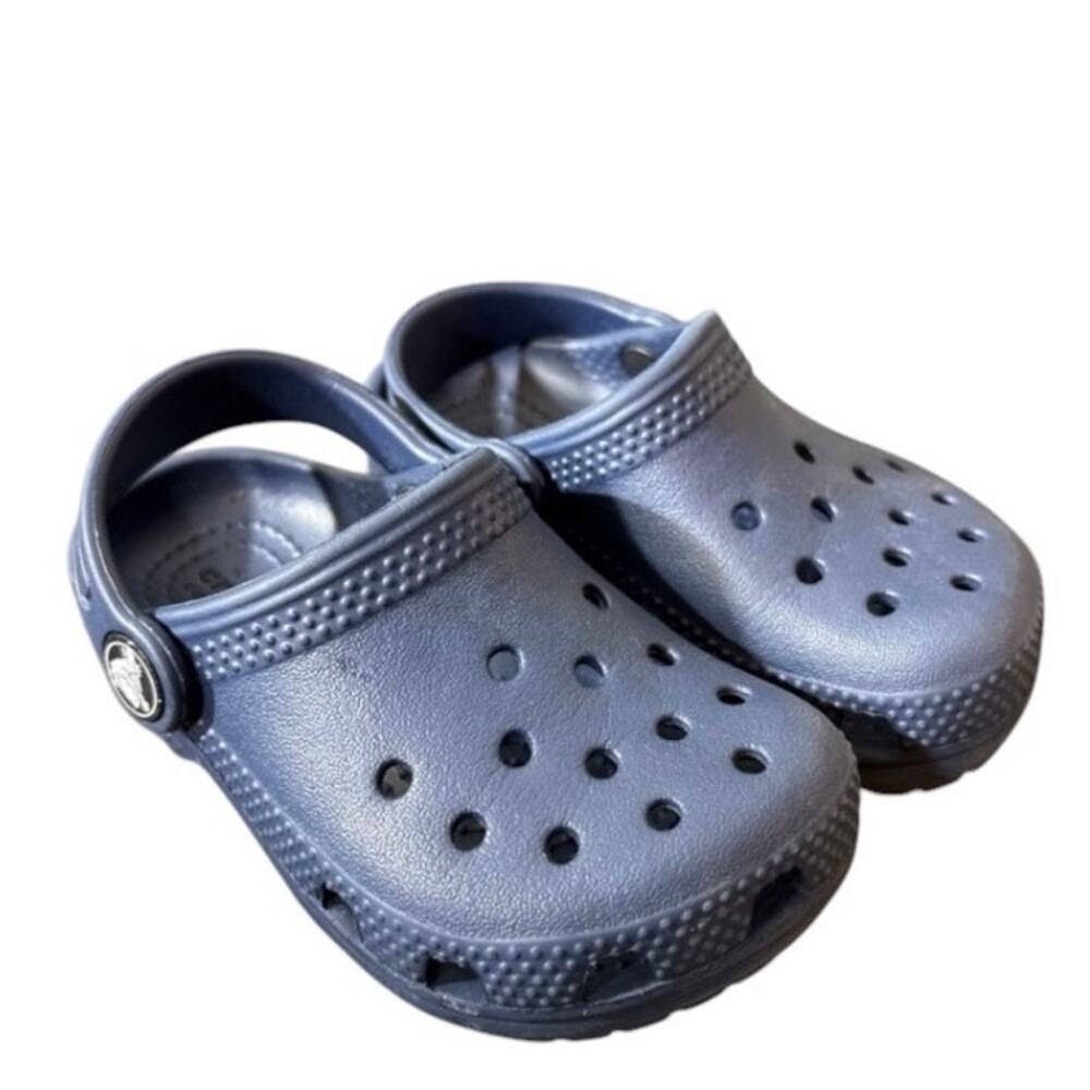Crocs Toddler Navy Blue Size 7 C Excellent Condition